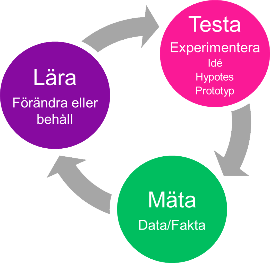 Kundtest-modell: testa - mäta - lära